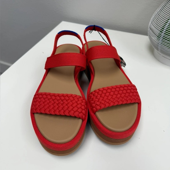 Rothy's Red Hot Woven Wedge Sandal - Size 7 - Picture 5 of 7